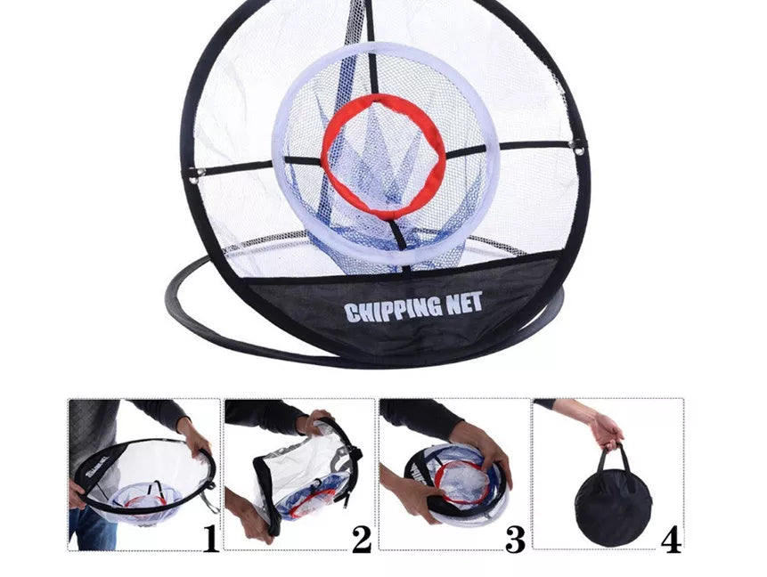 UP Indoor Outdoor Chipping Pitching Training Net in white, featuring instant pop-up design
