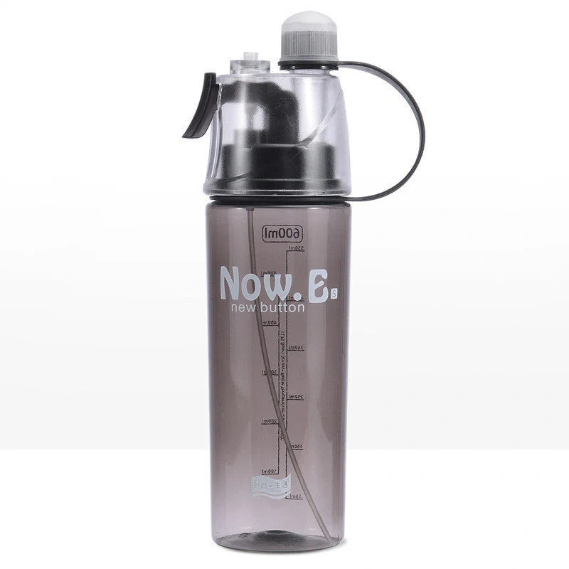 Refreshing mist spray cup with adjustable water spray, transparent scale, and compact design for outdoor activities