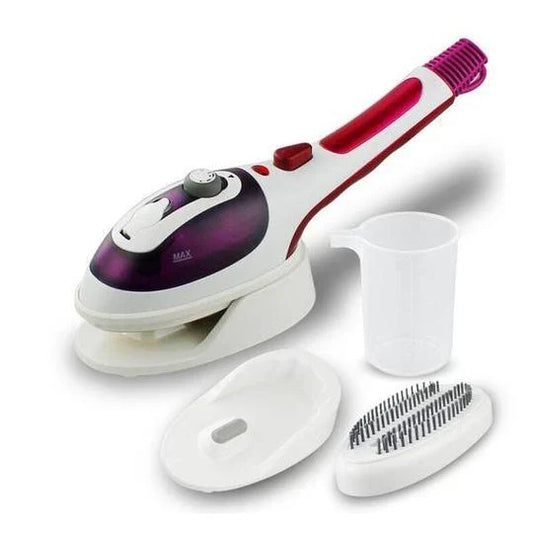 Versatile Handheld Steam Iron with Powerful 1000W Heating, Ergonomic Grip, and Dual-Voltage Compatibility