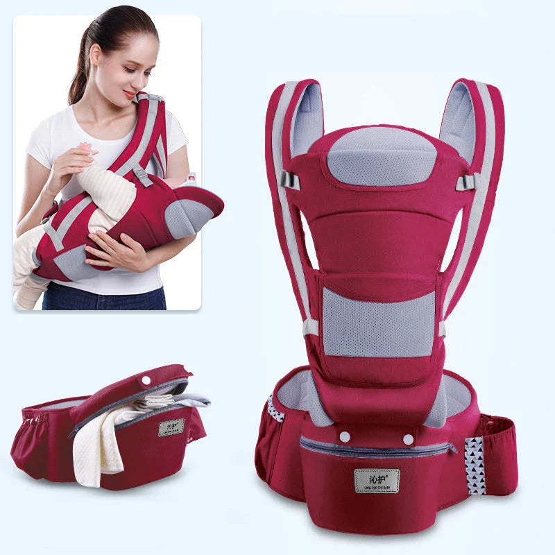 Premium ergonomic baby carrier with versatile 3-in-1 design, suitable for infants and toddlers up to 4 years old