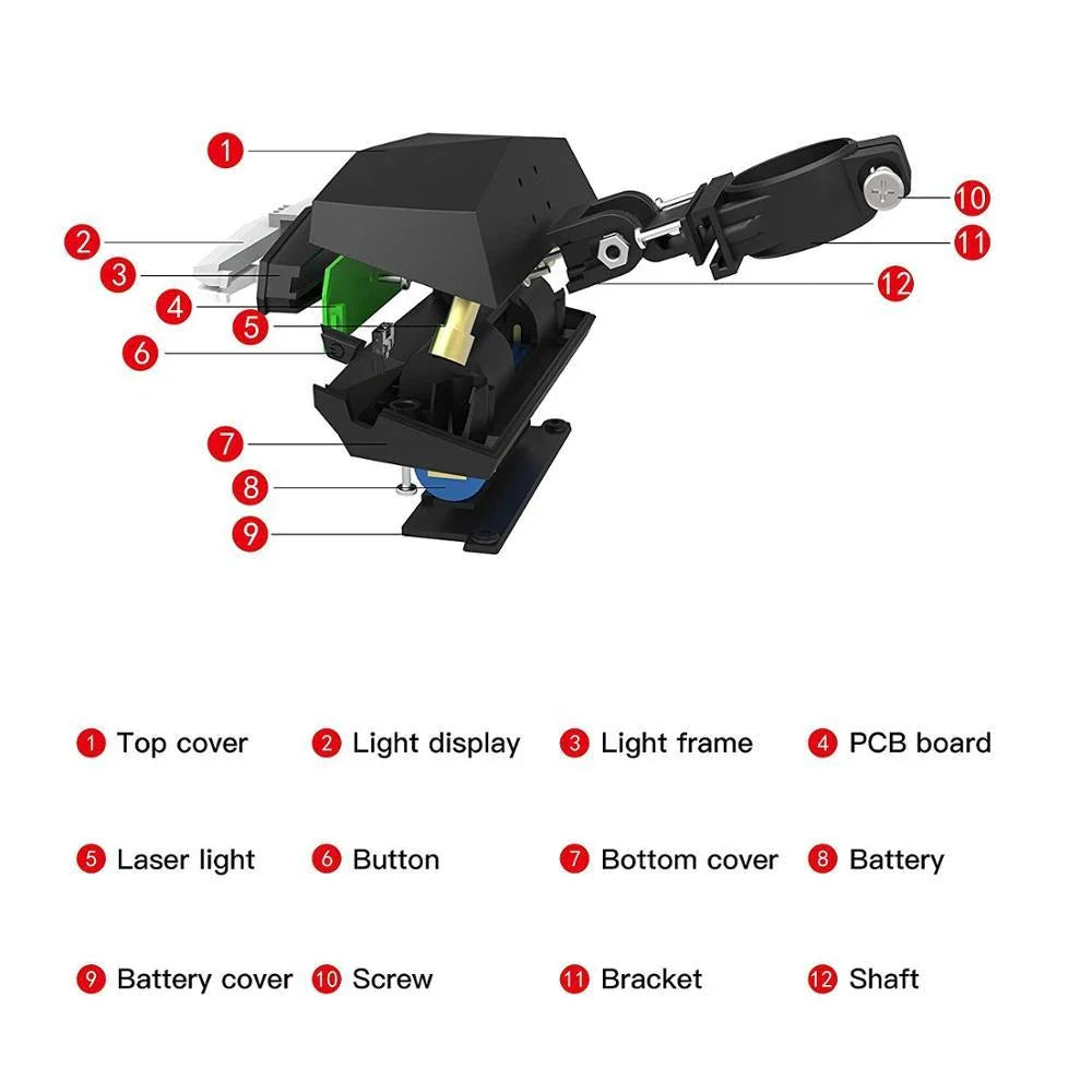 Ampulla Smart LED Wireless Tail Light with Batmobile-inspired design and advanced safety features