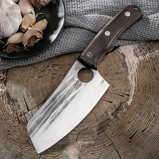 Stainless steel deboning kitchen knife with molybdenum vanadium blade