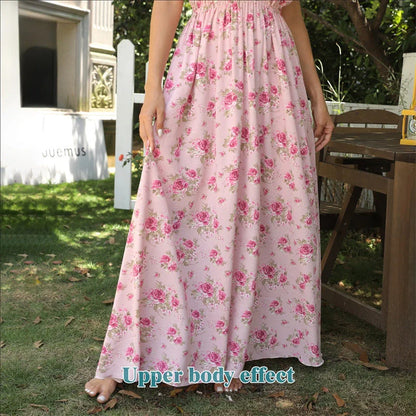 Women's simple printed polyester dress in white, available in sizes S to 4XL