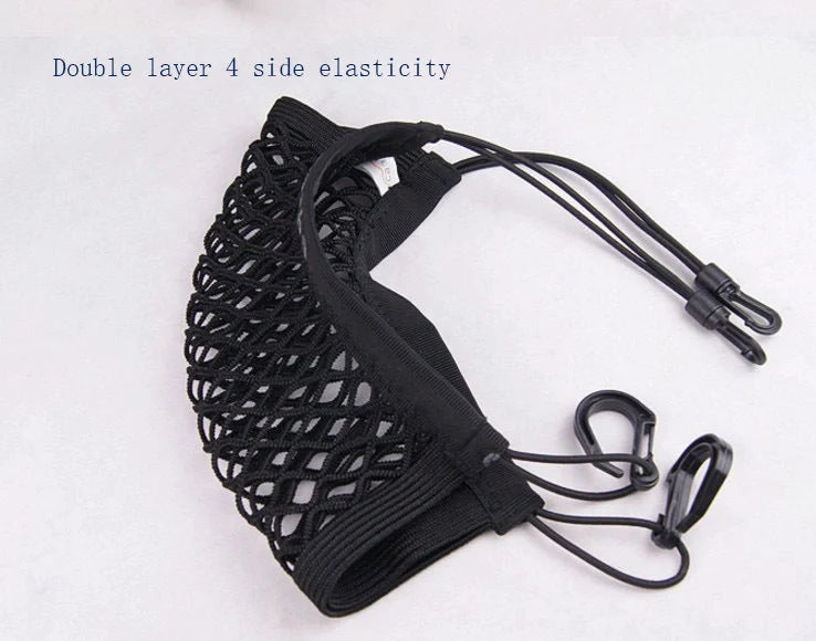 Elastic Car Pet Fence with black nylon mesh for secure pet isolation during travel