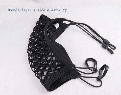 Elastic Car Pet Fence with black nylon mesh for secure pet isolation during travel