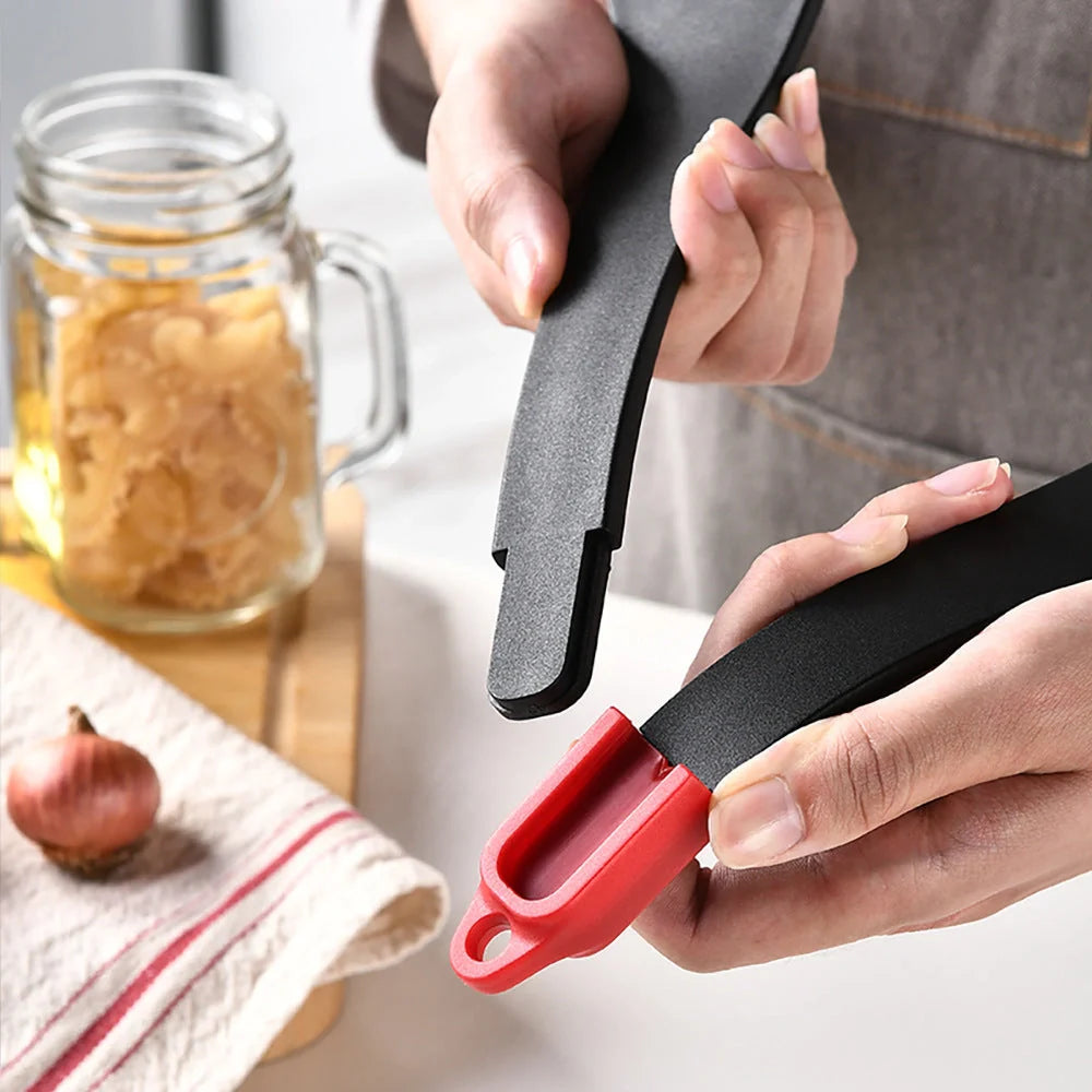 3-in-1 silicone food clip spatula with detachable scraper and rotary blade
