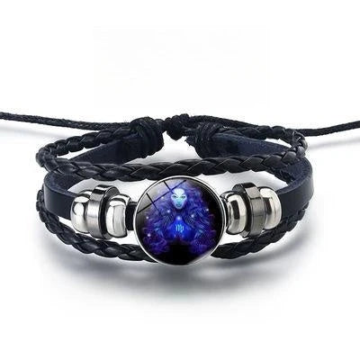 Glowing Zodiac Bracelet in punk style with luminous feature for night-time wear