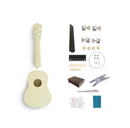 Hand-painted cherry blossom ukulele for beginners with durable basswood construction