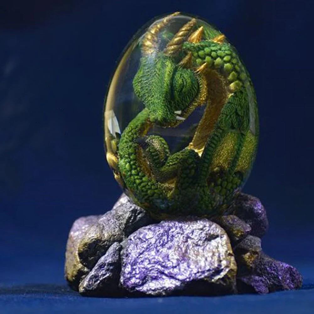 Lava Dragon Egg Desktop Decoration Dinosaur Egg Resin Crafts in various colours