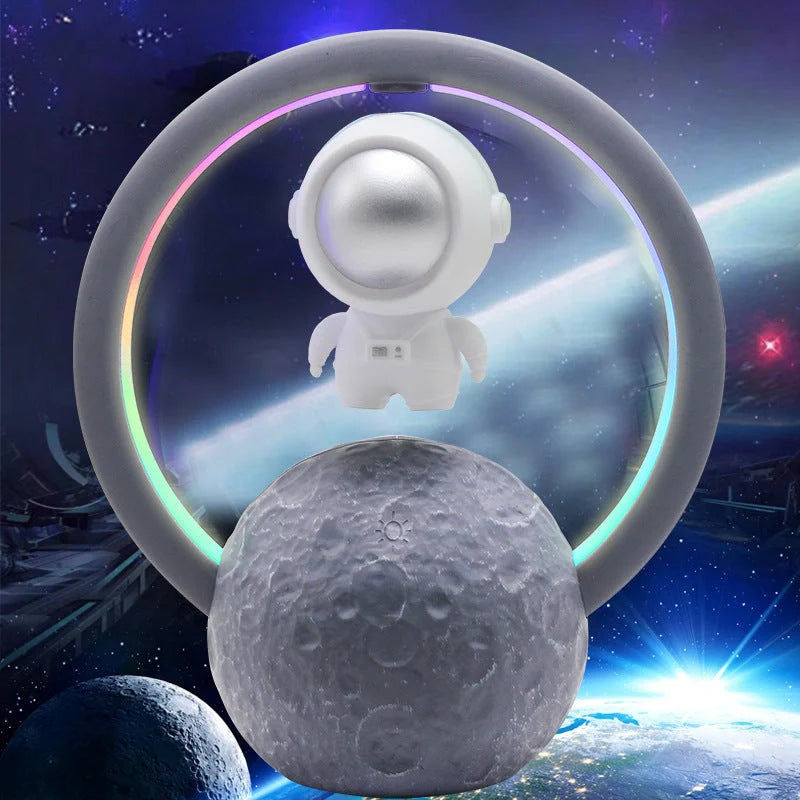 Floating Astronaut Bluetooth Speaker with magnetic levitation and RGB lights