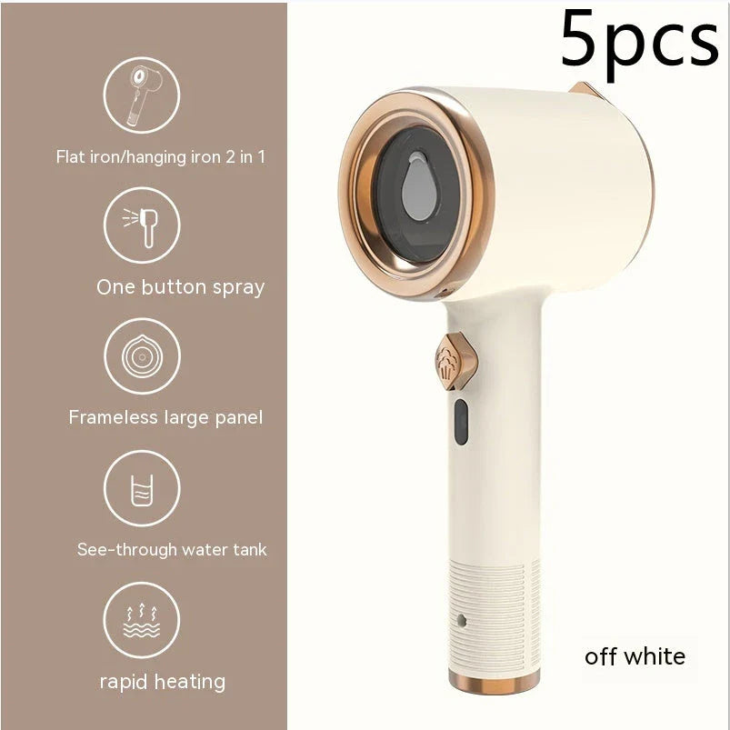 Compact handheld garment steamer with titanium soleplate for wrinkle-free clothes on the go