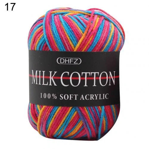 Vibrant multi-colour jacquard knitting yarn for creative projects