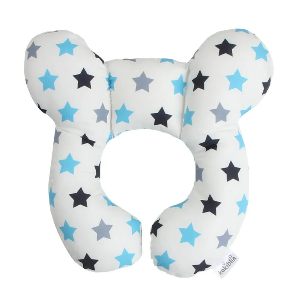 U-shaped baby head support pillow in pure cotton for car safety seats