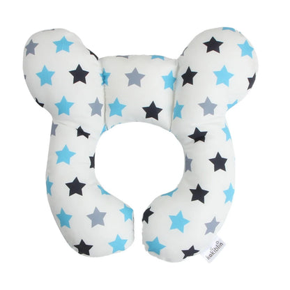 U-shaped baby head support pillow in pure cotton for car safety seats