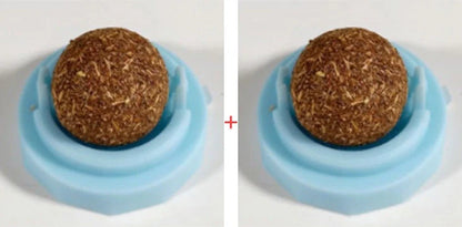 Self-adhesive Rotated Catnip Lick Ball for cats, natural ingredients, 90g