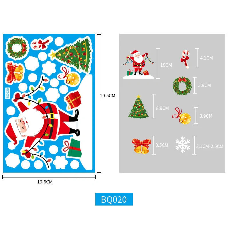 Festive LED string lights with Santa Claus and snowflakes for holiday decor
