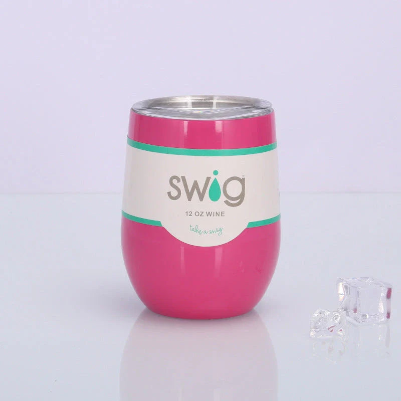 Premium Stainless Steel Insulated Wine Tumbler in Various Vibrant Colors - 12 oz Capacity, Vacuum Sealed Design