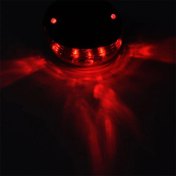 Bicycle tail light with 5 LED lights and 2 laser beams for enhanced visibility and safety on the road