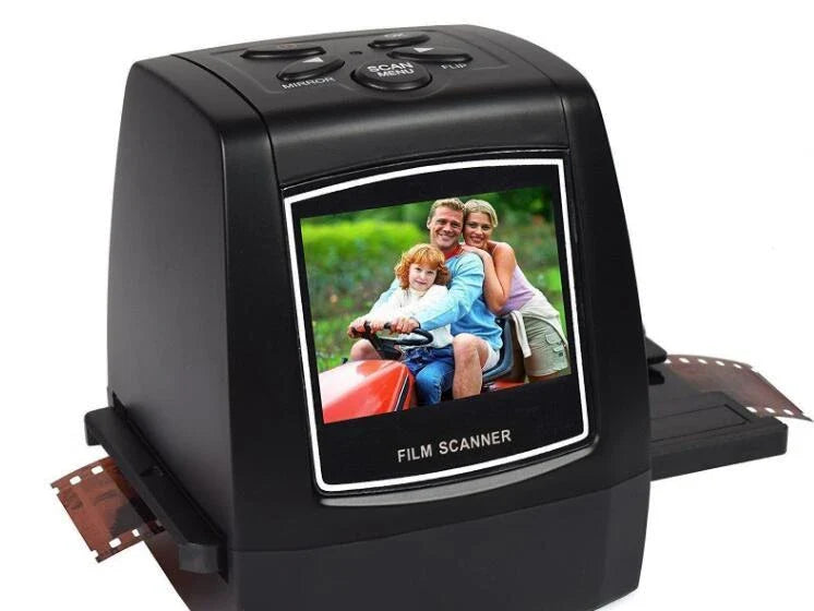 A versatile film and slide scanner that digitizes 35mm film, negatives, and slides with high resolution and vibrant colors.