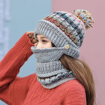 Korean winter knitted wool hat in various colours