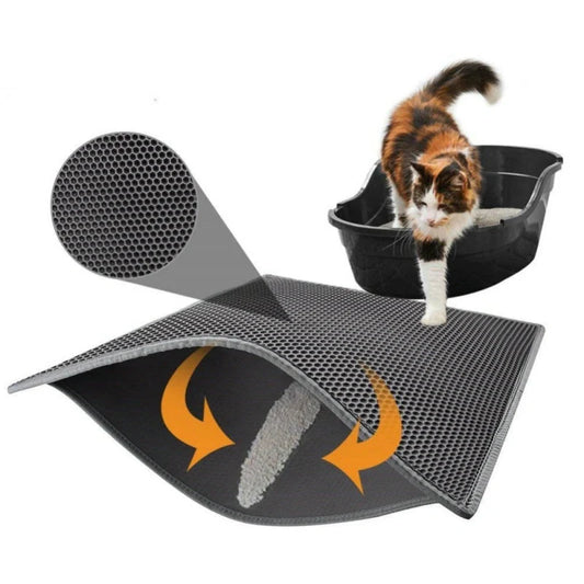 Eco-friendly honeycomb cat litter mat for waterproof and urine proof protection
