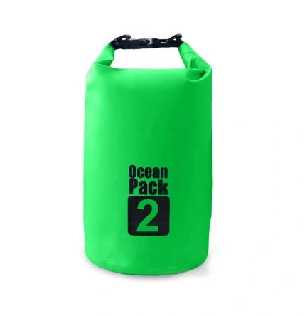 2L waterproof dry bag in various colours for outdoor activities