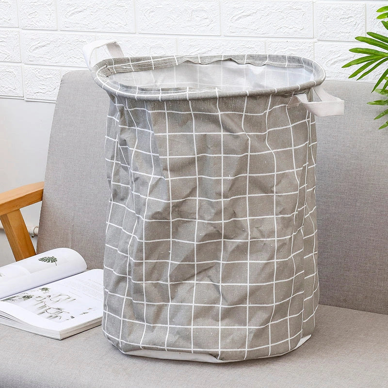 European-style cotton and linen dirty clothes basket in various designs