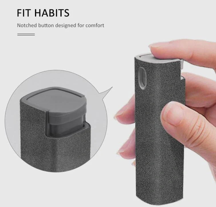 2-in-1 phone and computer screen cleaner kit with microfiber cloth for effective screen cleaning