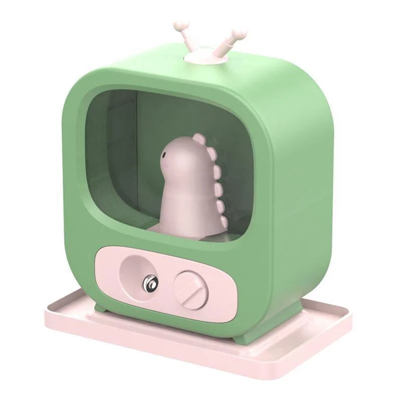 USB Mini Air Humidifier in green, pink, and blue with night lights