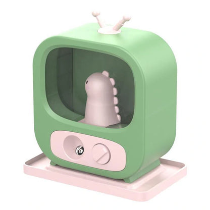 USB Mini Air Humidifier in green, pink, and blue with night lights