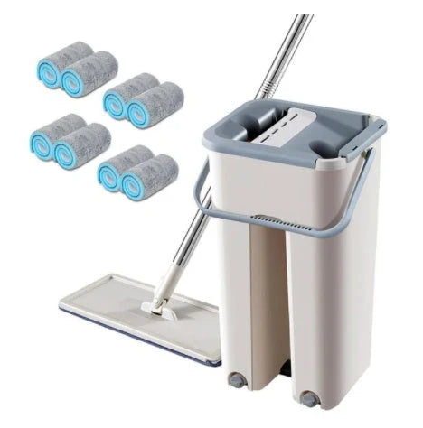 Versatile wooden floor cleaning mop with 360-degree swivel head, scratch-resistant microfiber, and vertical ventilation for effortless cleaning