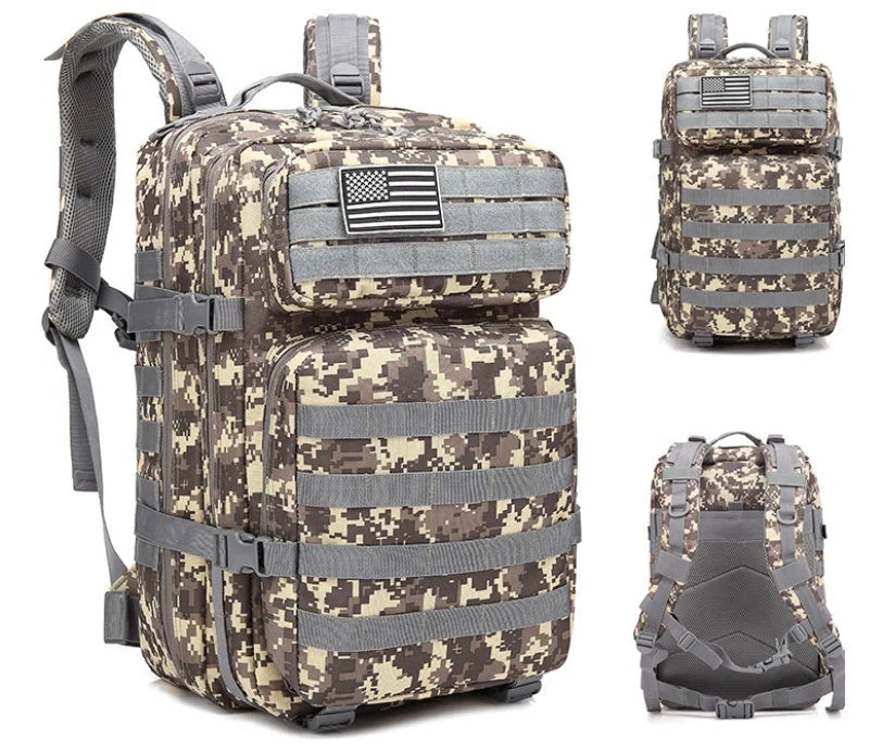 Outdoor Mountaineering Tactical Backpack with MOLLE system and 50 litre capacity