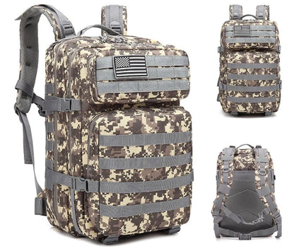 Outdoor Mountaineering Tactical Backpack with MOLLE system and 50 litre capacity