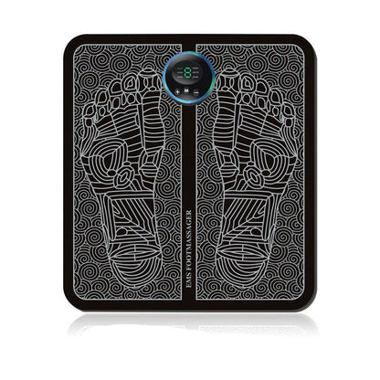 Premium EMS foot massager with 6 massage modes, 9 intensity levels, and USB charging for soothing foot relief