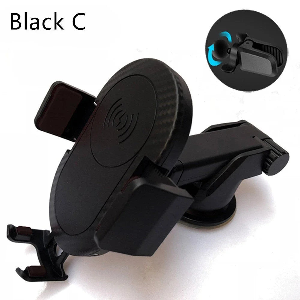Premium wireless car phone charger with adjustable grip and fast charging capabilities