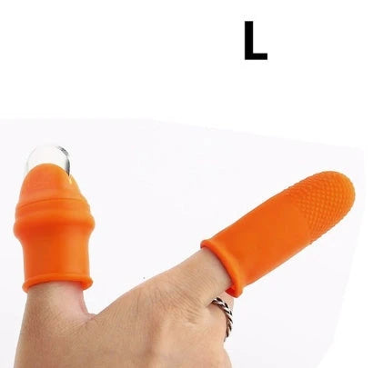 Premium Silicone Finger Guard with Stainless Steel Blade for Effortless Vegetable, Fruit, and Herb Harvesting