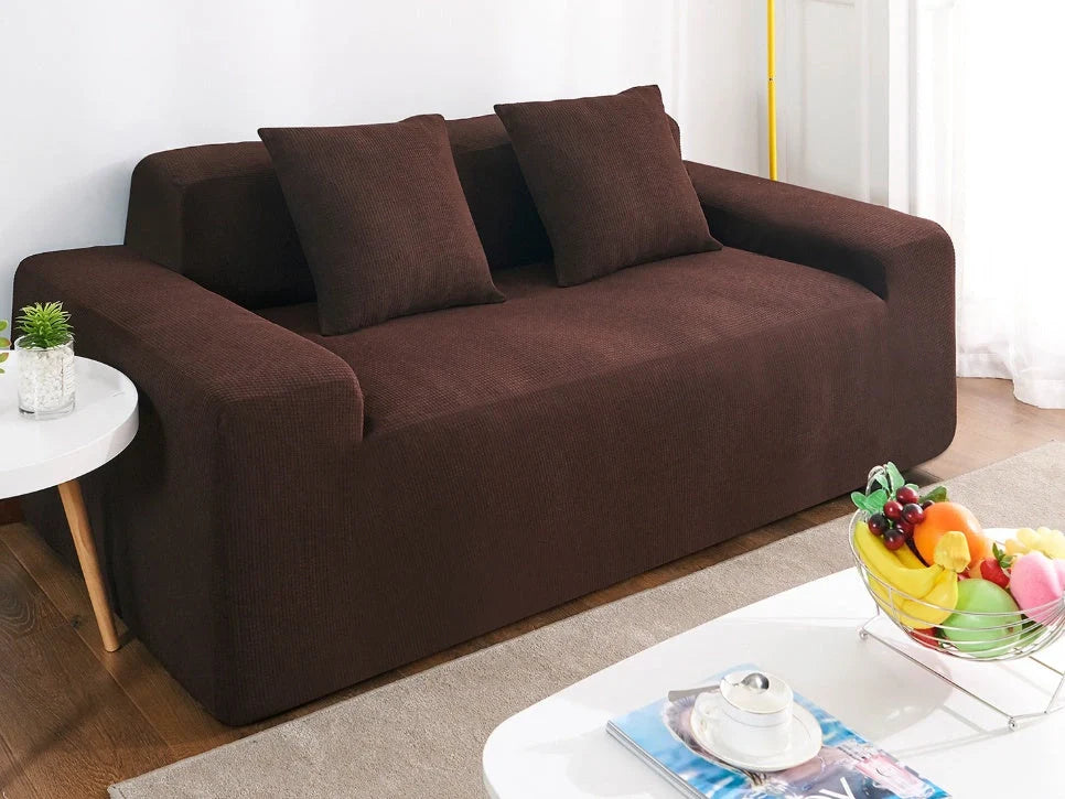 Waterproof polar fleece sofa slipcover in various colours protecting your living room furniture