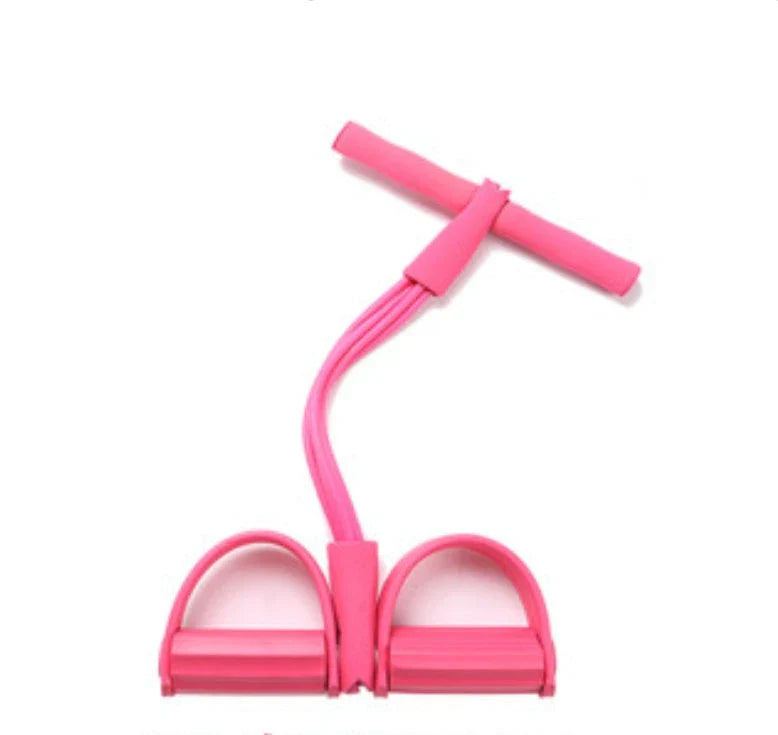 Premium resistance bands set with natural latex and EVA foam for full-body workouts