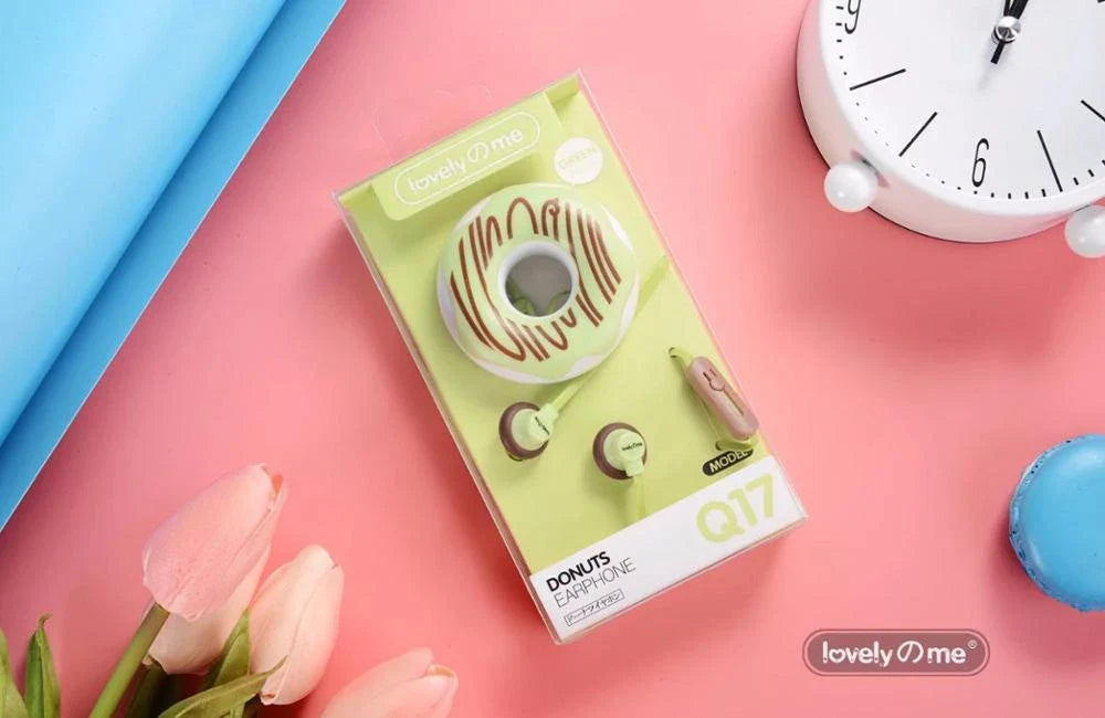 Macaron Donut Wired Earphones with Subwoofer - Vibrant Colours and Premium Audio Quality