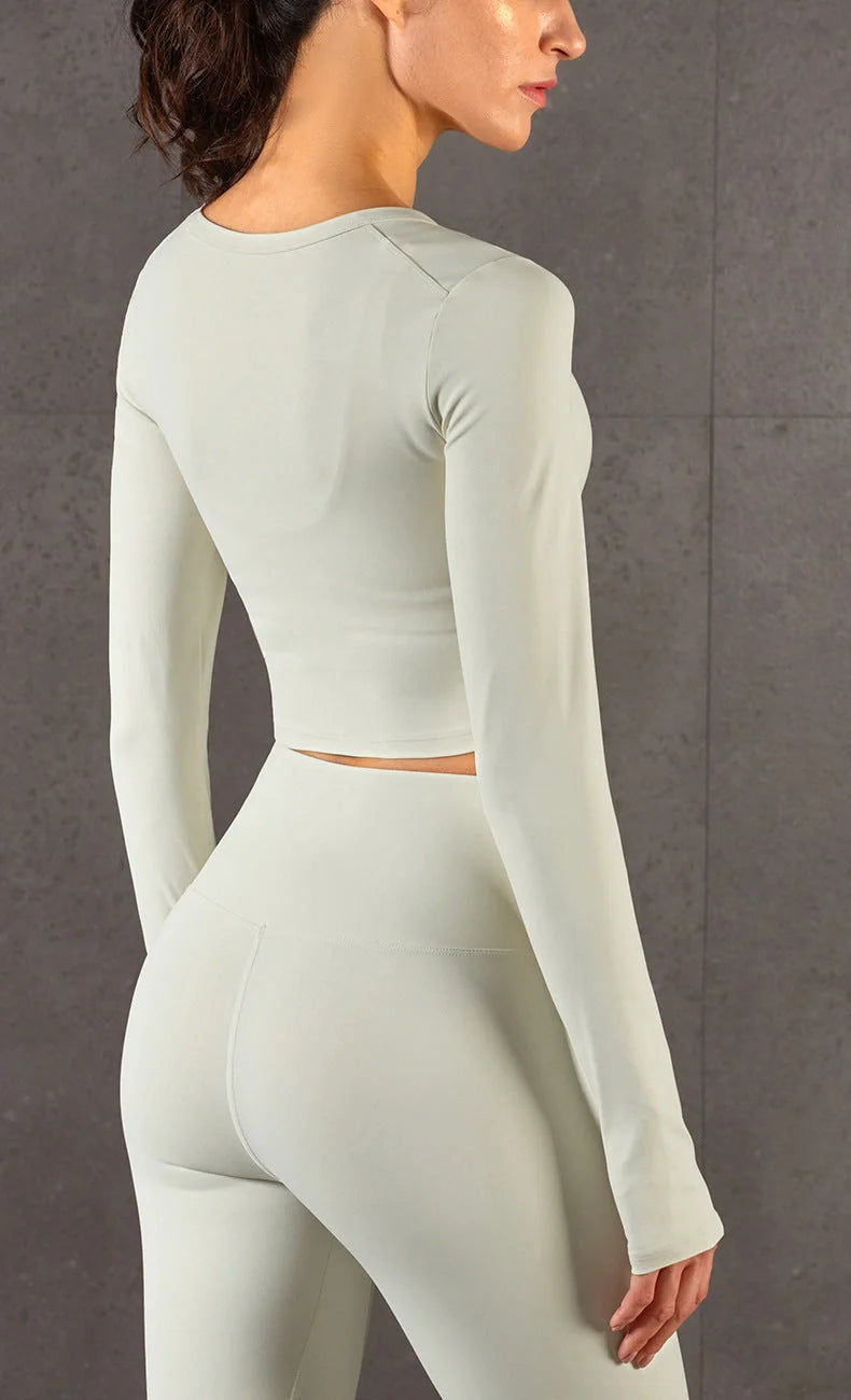 High-elastic Nylon Fitness Long Sleeves in various colours