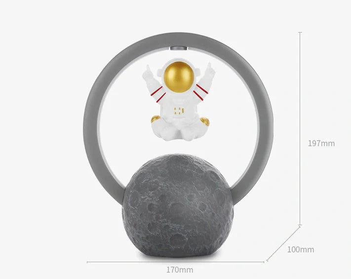 Floating Astronaut Bluetooth Speaker with magnetic levitation and RGB lights