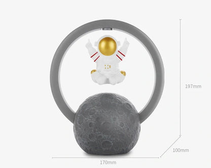 Floating Astronaut Bluetooth Speaker with magnetic levitation and RGB lights