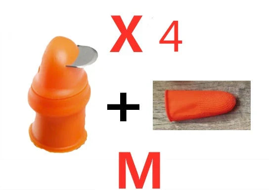 Premium Silicone Finger Guard with Stainless Steel Blade for Effortless Vegetable, Fruit, and Herb Harvesting