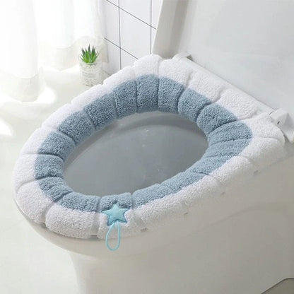 Winter Soft Washable Nordic Toilet Seat Cushion in various colours