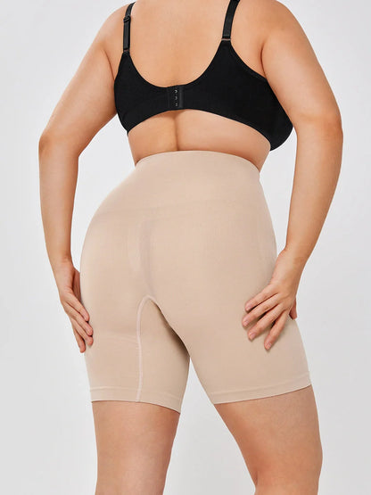 Women's high-waisted stretch leggings in black and apricot, sizes S-XL