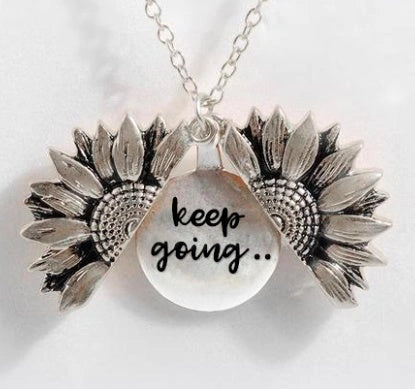 Elegant Sunflower Double-layer Lettering Necklace in various colours