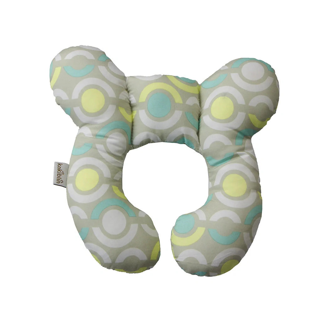 U-shaped baby head support pillow in pure cotton for car safety seats