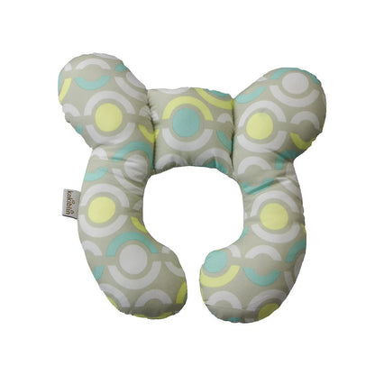 U-shaped baby head support pillow in pure cotton for car safety seats