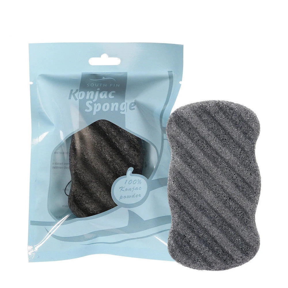 Natural konjac shower gel sponge for sensitive skin care, 100% natural fibre