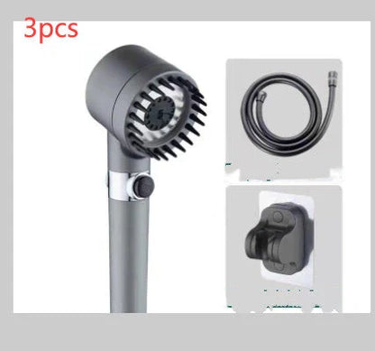 Premium 3-mode high-pressure shower head with detachable filter, made of durable ABS material for a relaxing and refreshing shower experience.